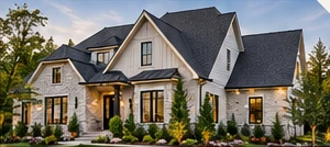 Restored home exterior illustration